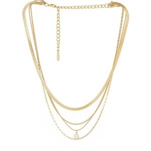 NIB Gold Layered Necklace